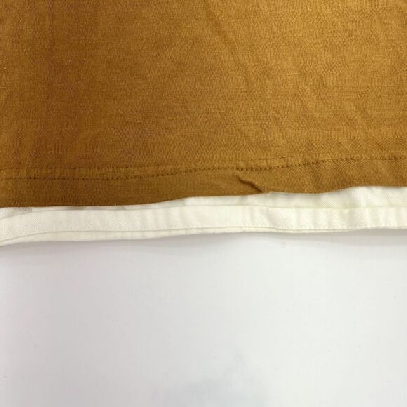 Levi’s Red Tab Lounge Collared Polo Shirt Womens Medium Short Sleeve Beige - Picture 2 of 5